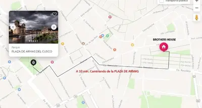 a google map with a cell phone on it at BROTHERs HOUSE II in Cusco