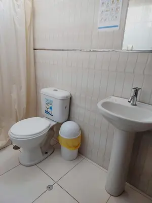 a bathroom with a toilet and a sink at Hotel Grand Paradise Marcona in San Juan de Marcona