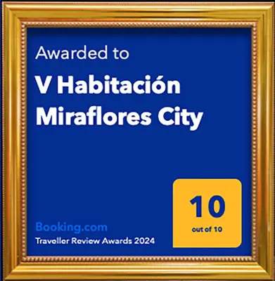 a sign that says awarded to wheelchair microbes city at V Habitación Miraflores City in Lima