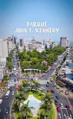 an aerial view of a city street with traffic at V Habitación Miraflores City in Lima