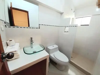 a bathroom with a toilet and a sink and a mirror at Hotel Humantay lodge Ollantaytambo in Ollantaytambo
