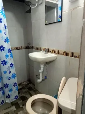 a small bathroom with a sink and a toilet at POSADA ISABELITA in Lima