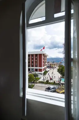 a view from a window of a building at Hotel de Turistas Huancayo - Hotel Asociado Casa Andina in Huancayo
