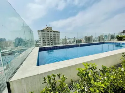 a large swimming pool on top of a building at Sky1004 in Lima