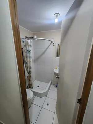 a bathroom with a toilet and a sink at rodrich business apartment in Lima