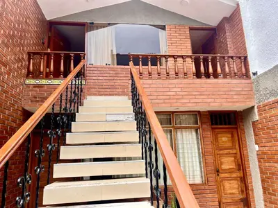 a set of stairs in a brick building at San Miguel, lindo depa, 3 camas, internet y cable in Lima