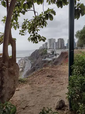 a view of a city from a hill at Bella vista al mar de Lima - Miraflores in Lima