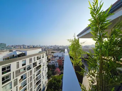 a view from the balcony of a building at Penthouse Luxe private Jacuzzi King AC in Lima