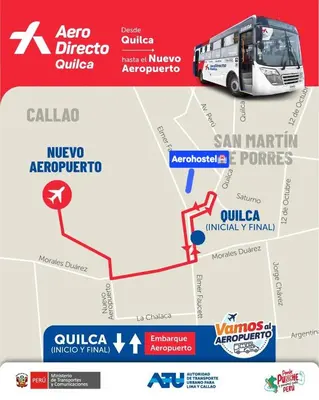 a map of the bus tour of cuba at Casa sabina aeropuerto plus in Lima