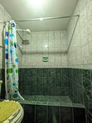 a bathroom with a shower and a toilet at Sumaq Wasi Caminos Del Inca in Lima