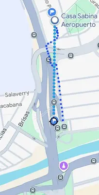 a map showing the location of cason salinasapaapa at Casa sabina hostel in Lima