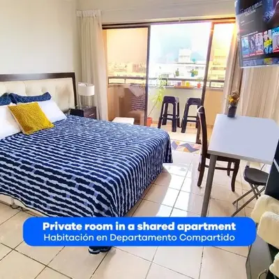 Habitación con Baño privado en Departamento Compartido