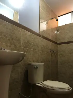a bathroom with a toilet and a sink at Hospedaje D Francisco in Lima