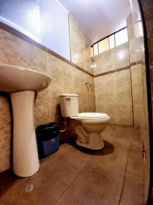 a bathroom with a toilet and a sink at Francisco D Francisco in Lima