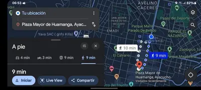 a screenshot of a map of the city at Habitaciones en la Casa de Dora, 4to y 5to piso in Ayacucho