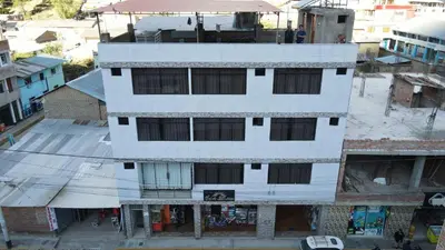 an overhead view of a white building at Sol de América in La Unión
