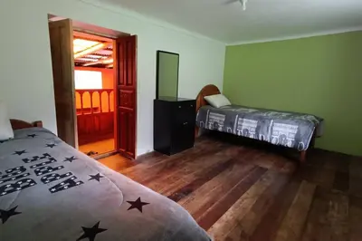 a bedroom with a bed with stars on it at RiKCHARiY in Primavera