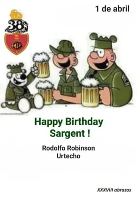 a happy birthday card for a group of beer drinkers at Santa Rosa 2 in Lima