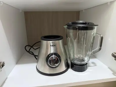 a blender sitting on top of a shelf at Apartment in La Victoria in Lima