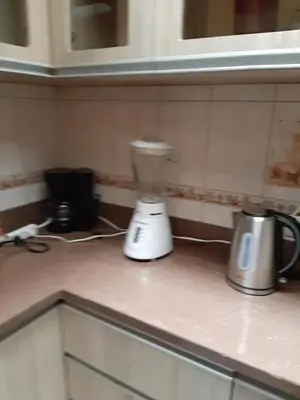 a blender sitting on a counter in a kitchen at Groundfloor, onebedroom apartment in Lima