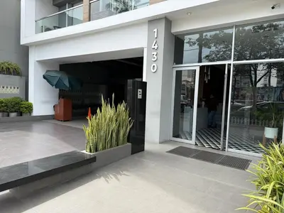 a entrance to a building with an open door at BR1 Barranco Exclusive Department in Lima