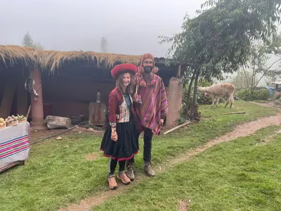 a man and a woman posing for a picture at Casa de Gumercindo in Ccorcor