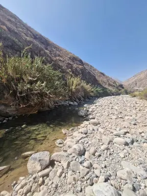 a river on the side of a mountain at Tornameza Casa de Campo in Torna Mesa
