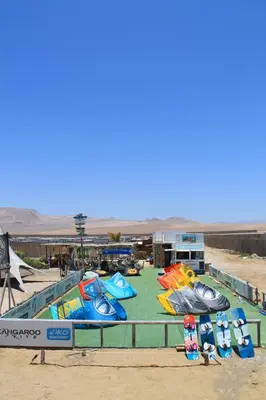 a water park with a bunch of water slides at Bamboo Paracas Hotel in Paracas