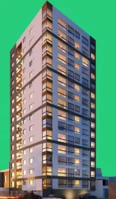 a tall building with lights on in a city at Departamento 1 dormitorio San Miguel-Reservas con 1 día de anticipación in Lima