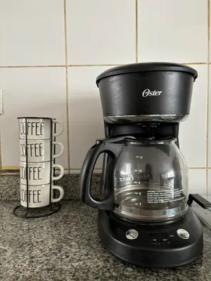 a coffee maker sitting on top of a counter at Apartment with 3 bedrooms near the sea in Miraflores in Lima