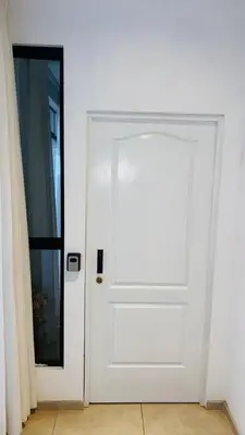 a white door in a room with a window at Luxury mini, beautiful tip in Punta Hermosa