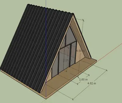 a diagram of a tiny house with a pitched roof at Club Positano, Fundo dell'Angelo in Bujama Baja