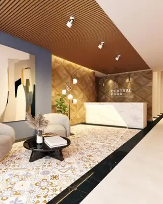 a living room with a couch and a table at Confortable y moderno apartamento en Lima, cerca al centro de Lima, MIraflores y San IsidroN ISIDRO in Lima