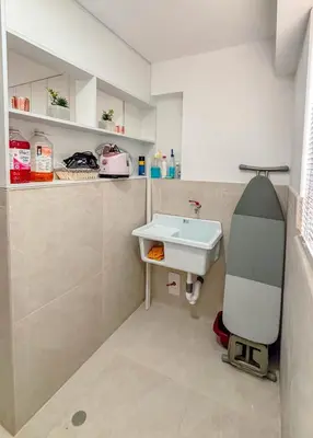 a bathroom with a sink and a toilet at Departamento Illapa in Cusco