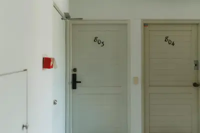 two white doors with the words dog on them at Recavarren 3 Dormitorios by Casa Miraflores - Wifi - Washer - Hot Water in Lima