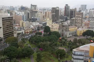 a cityscape of a city with buildings and trees at Del Pilar Miraflores Hotel in Lima