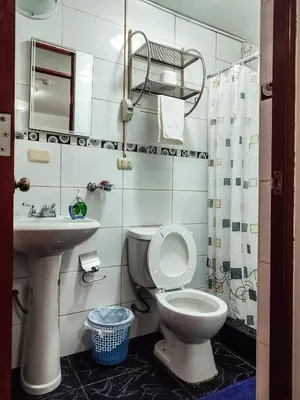 a bathroom with a toilet and a sink at Casa de Laura in Cusco