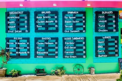 a scoreboard on the side of a building at The Upcycled Hostel in Ica