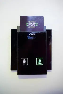 a black box with stickers on the side of it at Hotel Boutique Gold Garden in Cusco