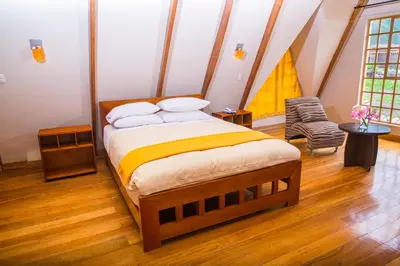 a bedroom with a bed in a room at Amaru Valle Hotel in Urubamba