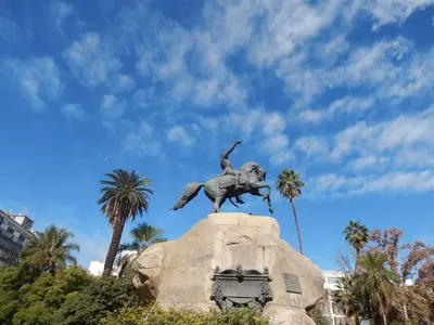 a statue of an elephant on top of a rock at Apart Hotel Caminos del Inca in Lima