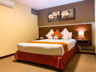 a bedroom with a large bed in a room at SM Hotel in Lima