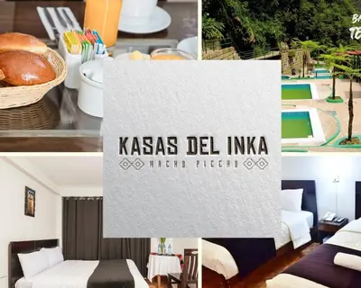 a collage of photos of a hotel room at KASAS DEL INKA MACHUPICCHU in Machu Picchu