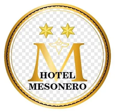 a gold hotel mexico logo with a rope frame at Hotel MESONERO in Ayacucho
